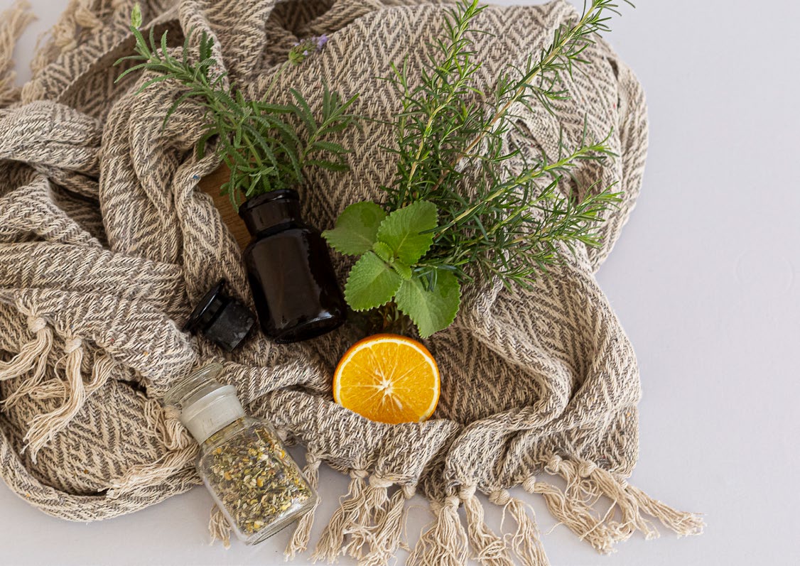 Fibras naturais, folhas e ingrediente botânico Toctus
